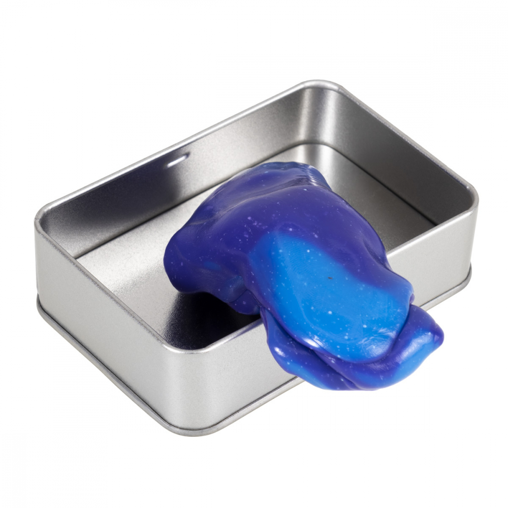 Plastilina magica Strigo in cutie metalica, Violet-Albastru [3]