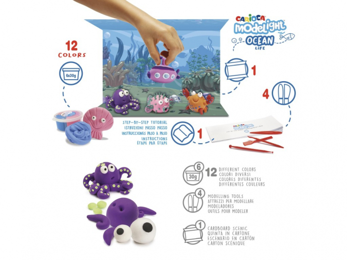 Plastilină ModeLight Maxi PlayBox Carioca [6]