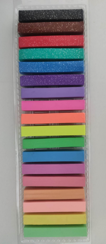 Plastilina Strigo 18 culori mix (6 x neon, 6 x pastel, 6 x cu sclipici) [2]