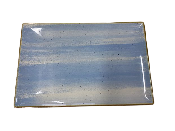 Platou pentru servire, Ceramica, Albastru Ciel, 30x20 cm