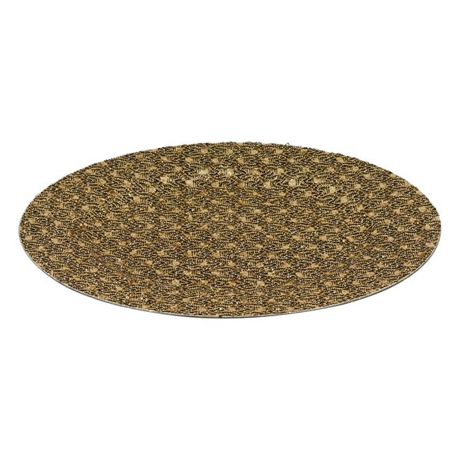 Platou rotund decorativ cu model dantelat,auriu,plastic,33 cm [2]