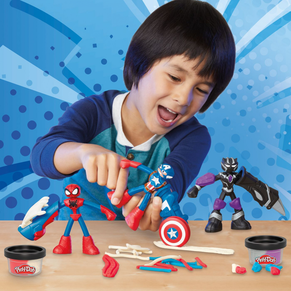 PLAY DOH MARVEL SET 3 EROI IN ACTIUNE SI ACCESORII [3]