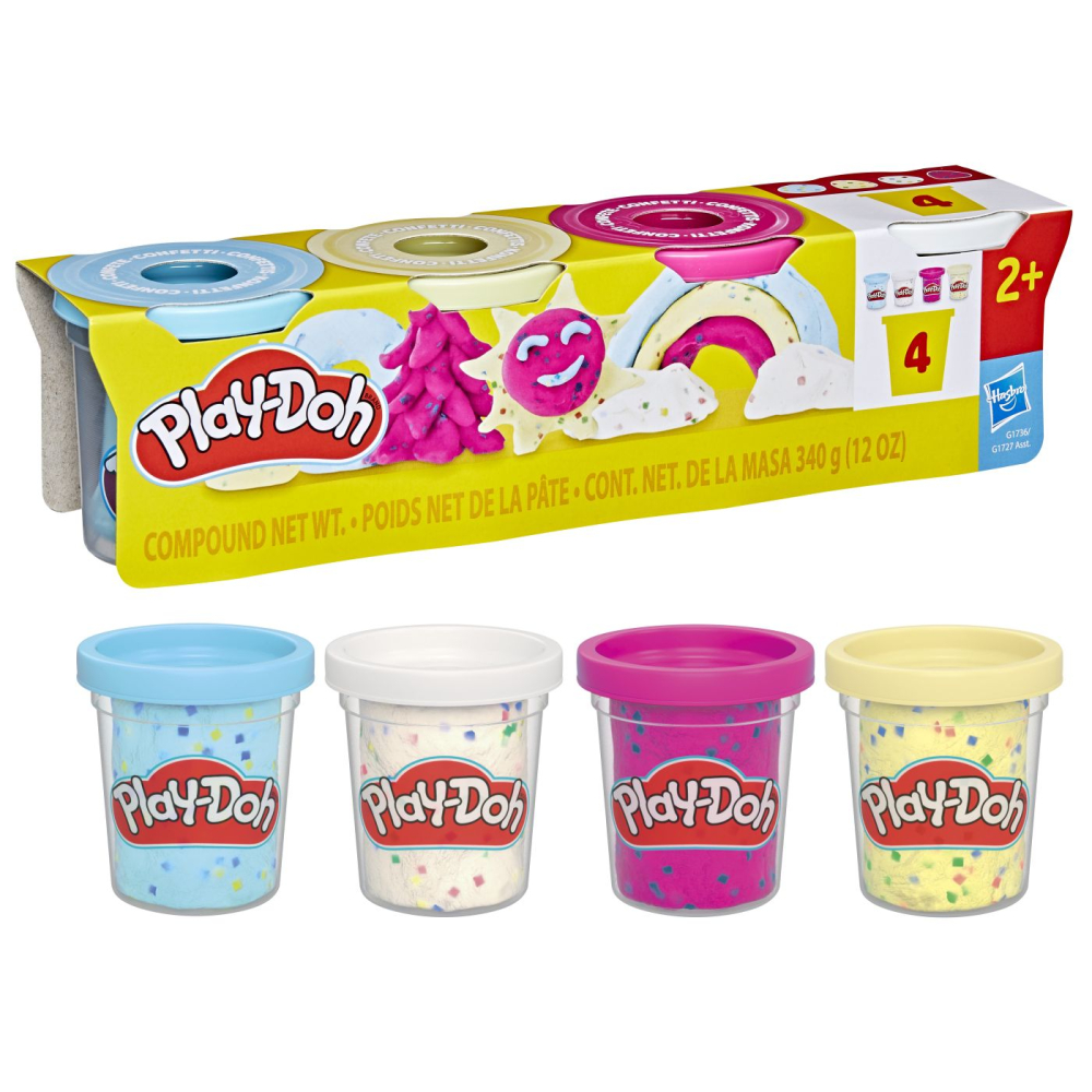 PLAY DOH SET 4 CUTII PLASTILINA CONFETI [8]