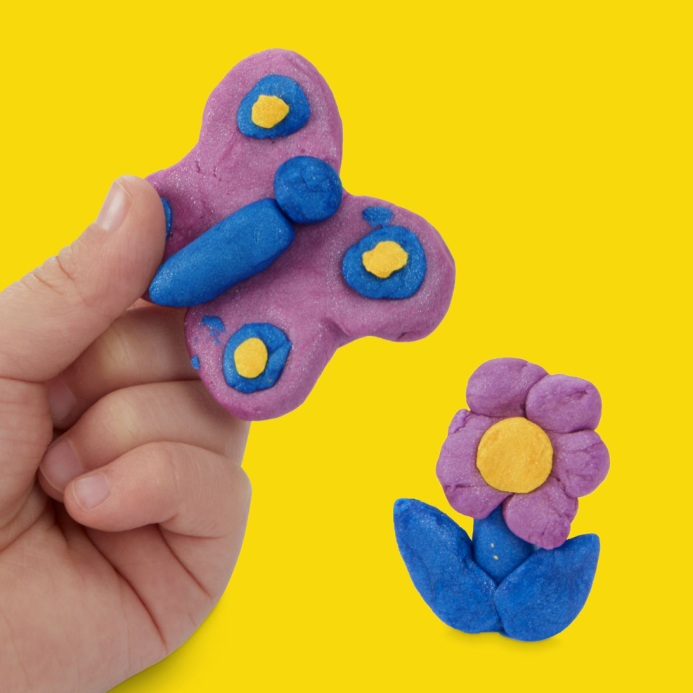 PLAY DOH SET 4 CUTII PLASTILINA CULORI METALICE STRALUCITOARE [6]