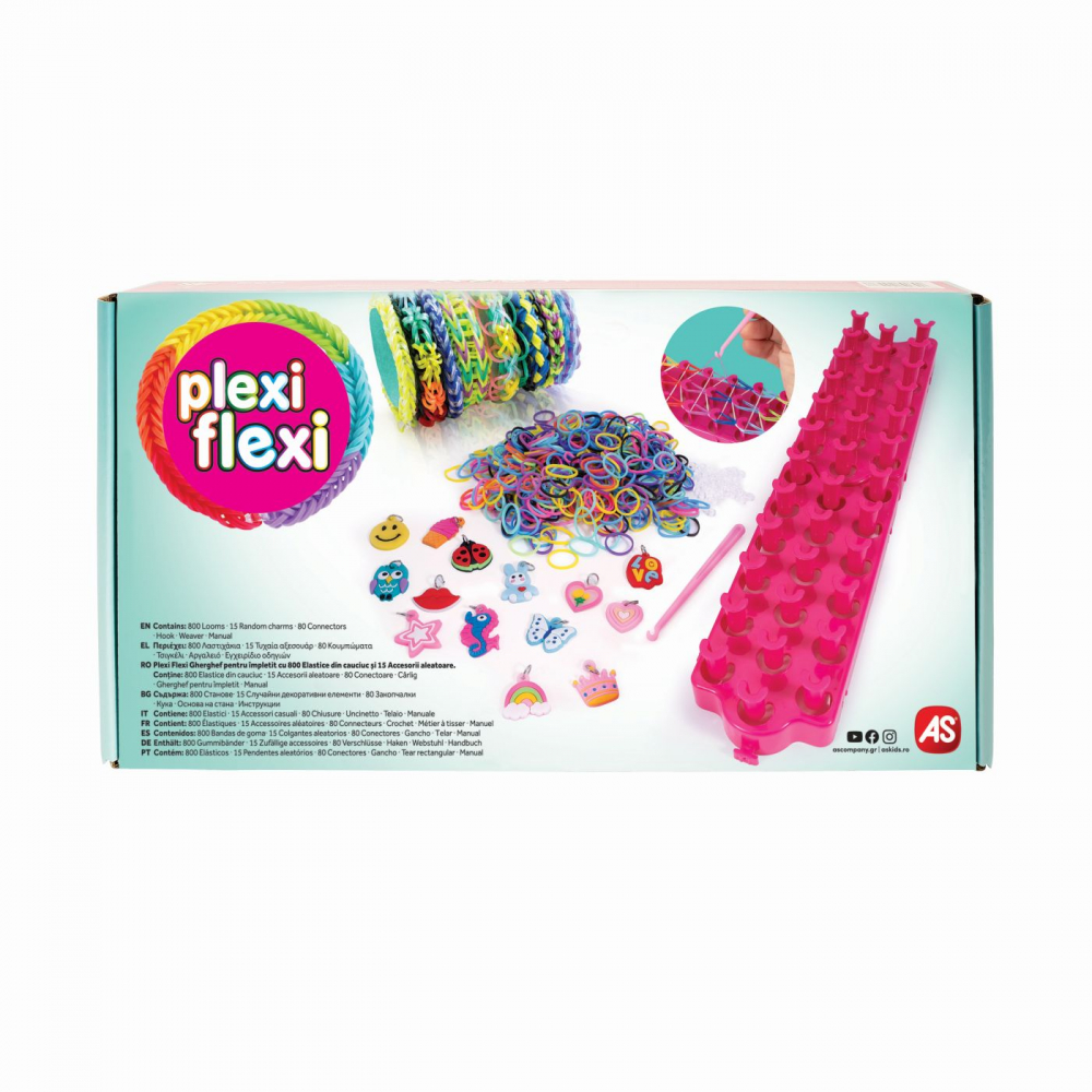 PLEXI FLEXI GHERGHEF PENTRU IMPLETIT CU 800 ELASTICE DIN CAUCIUC SI 15 ACCESORII [6]