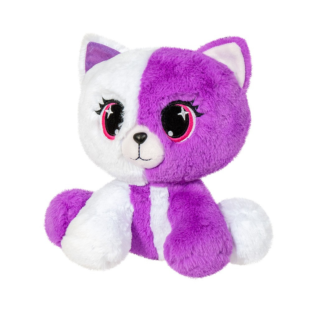 Plus pisicuta kitty alb si mov 25cm