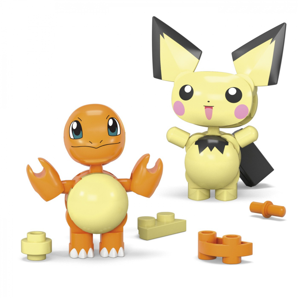 POKEMON MEGA SET DOUA BILE CHARMANDER SI PICHU 40 PIESE [5]