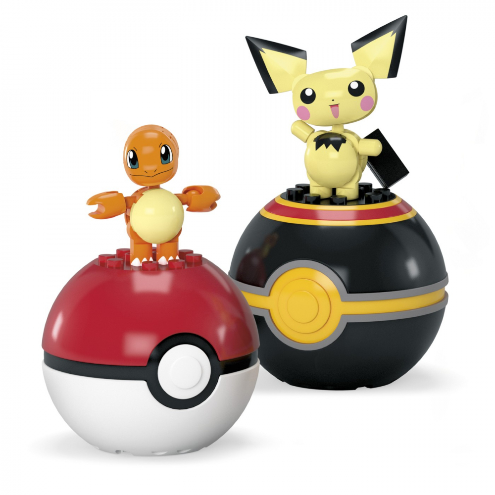 POKEMON MEGA SET DOUA BILE CHARMANDER SI PICHU 40 PIESE [2]