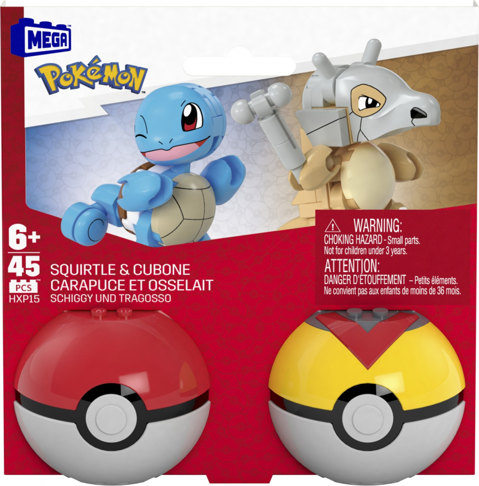 POKEMON MEGA SET DOUA BILE SQUIRTLE SI CUBONE 45 PIESE [1]