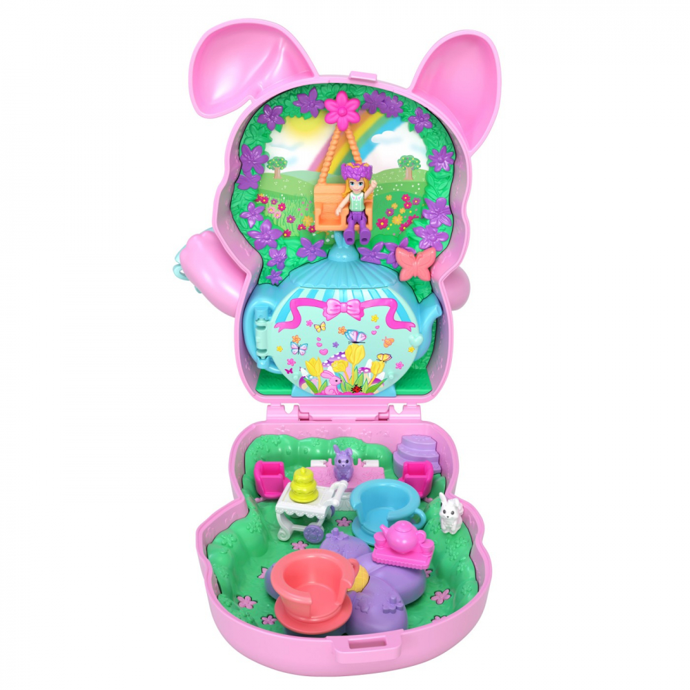 POLLY POCKET SET GENTUTA ANIMALUT IEPURAS LA PETRCERE CU ACCESORII [8]