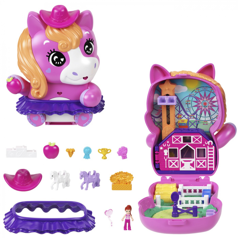 POLLY POCKET SET GENTUTA ANIMALUT PONEI LA RODEO CU ACCESORII [8]