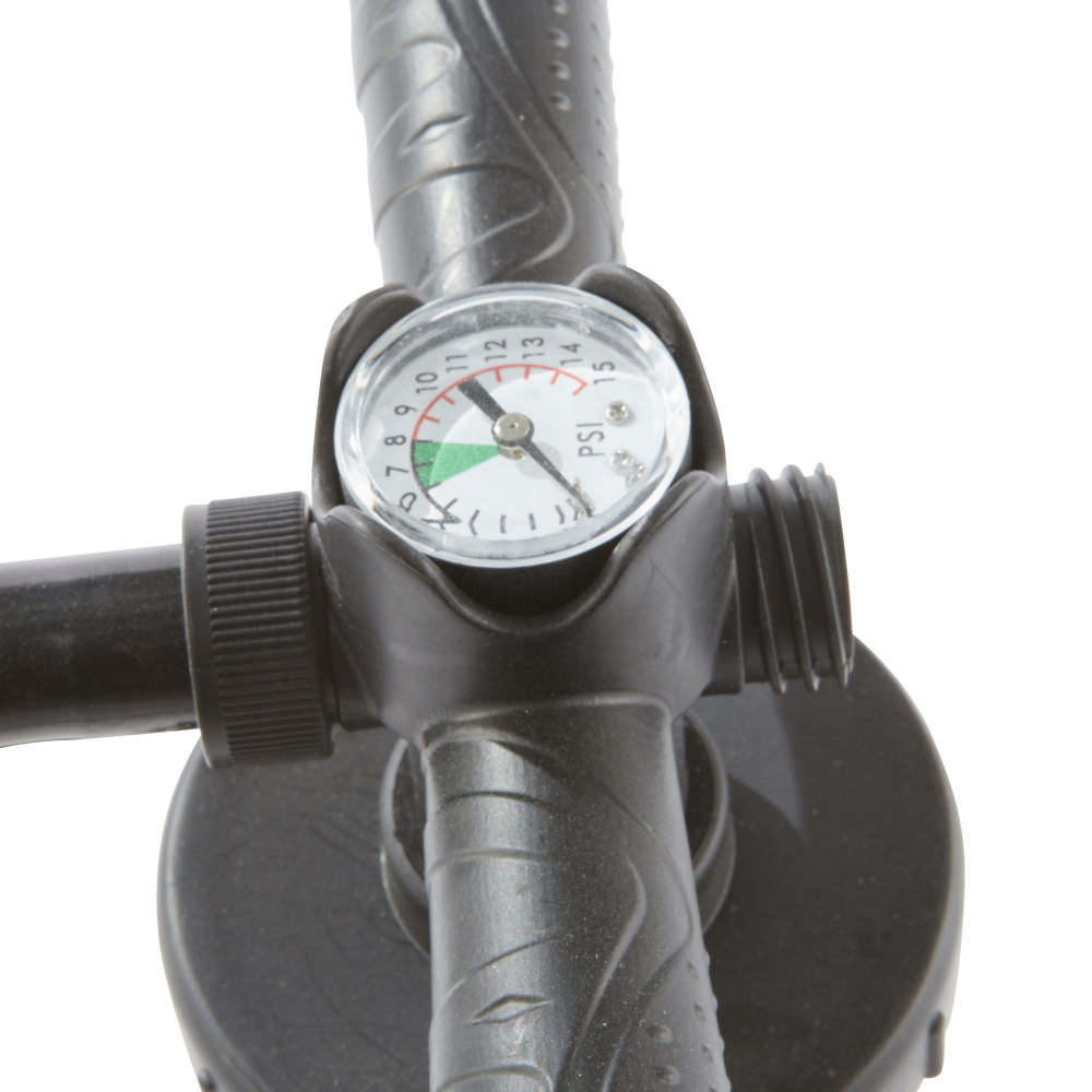 Pompa manual aer cu manometru,H 40 cm, negru [3]