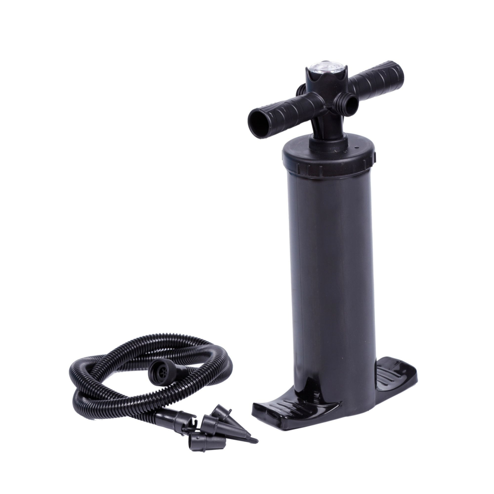Pompa manual aer cu manometru,H 40 cm, negru