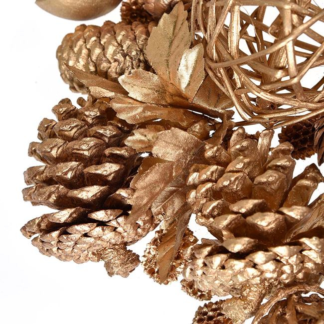 Potpourri sfera si con decorativ pentru Craciun,auriu [2]