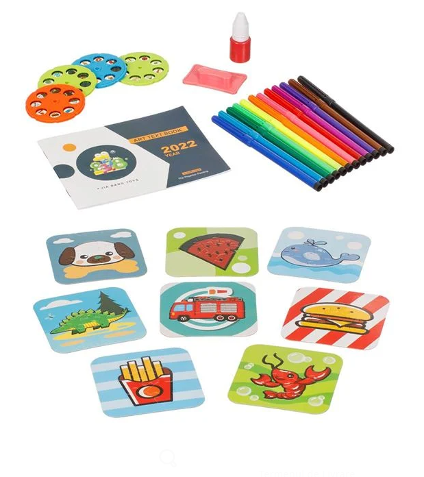 Proiector masa de desen pentru copii Girafa, cu accesorii, 38x28x43 cm [4]