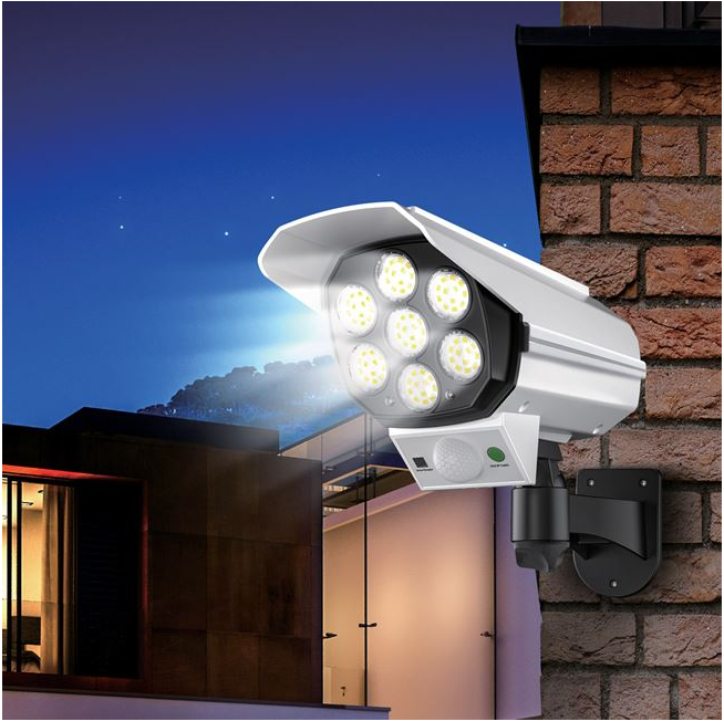 Proiector solar cu LED montare pe perete cu telecomanda si senzor de miscare, 18x18x20 cm [2]