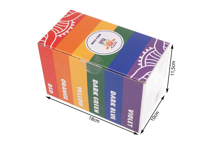 Pudra Holi din ingrediente naturale, 6 culori/set, 6x100 gr [3]