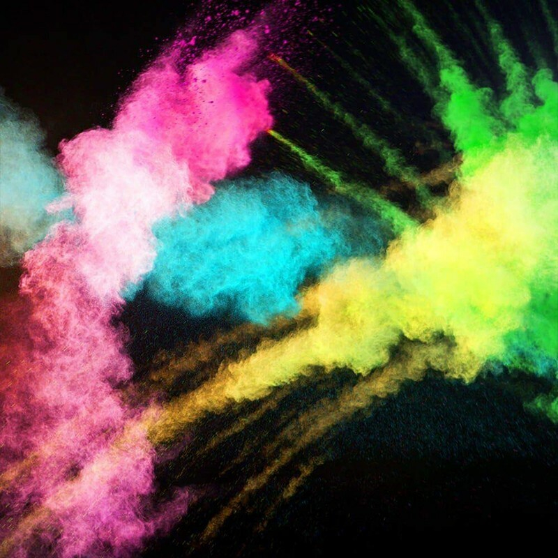 Pudra neon uv Holi din ingrediente naturale, rosu uv, 100 grame [3]