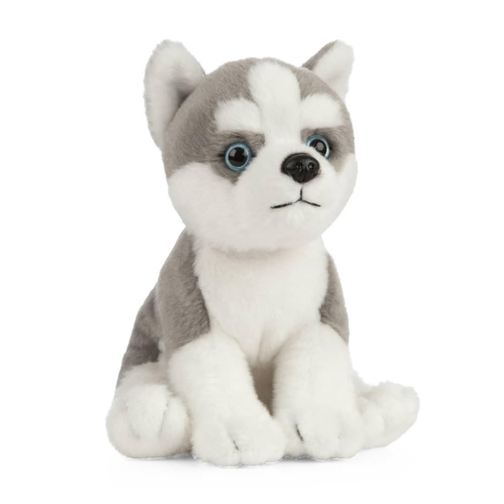 Pui de cățel Husky de pluș 16 cm (șezut) – Living Nature [2]