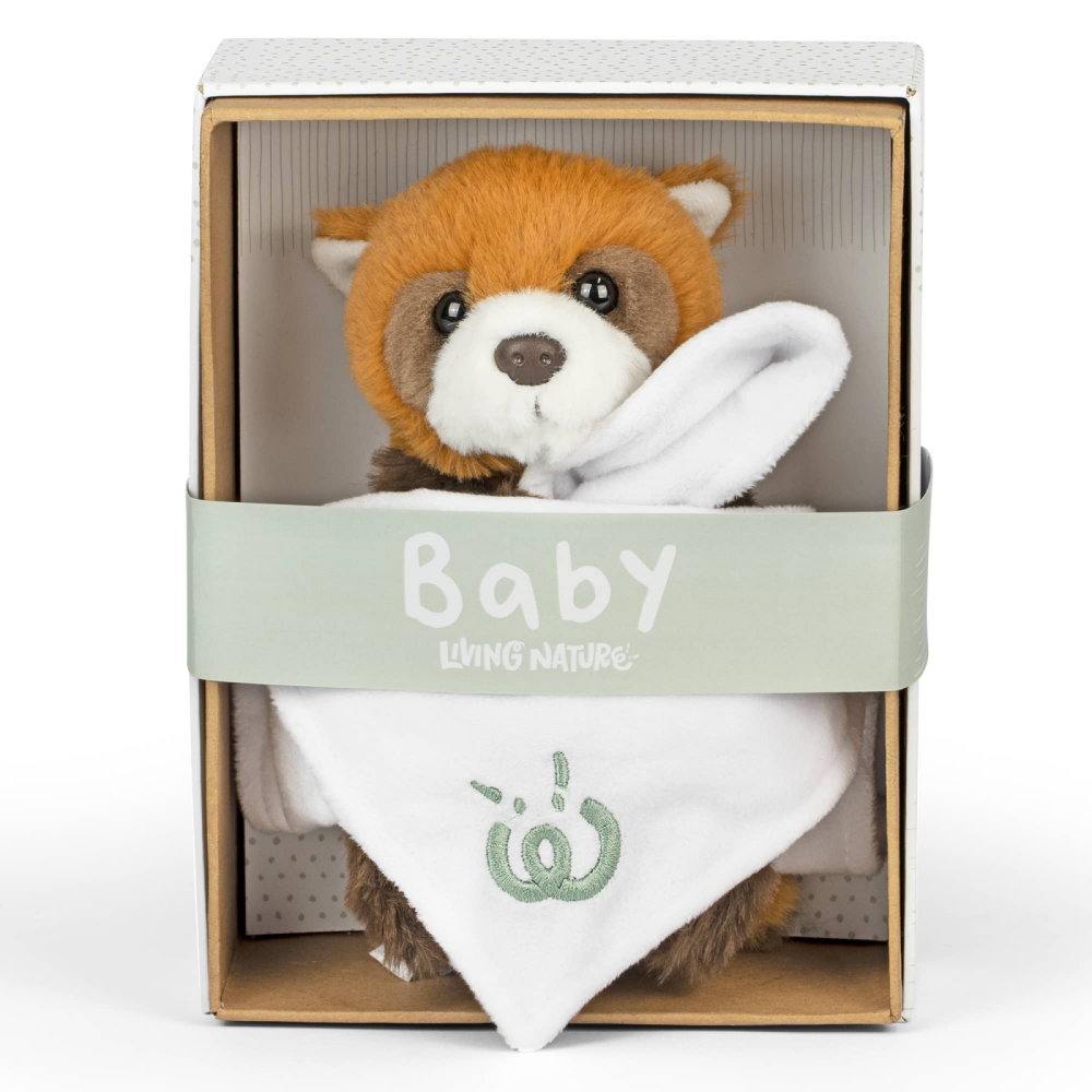 Pui de Panda Roșu 17 cm cu păturică, în cutie – Living Nature [2]