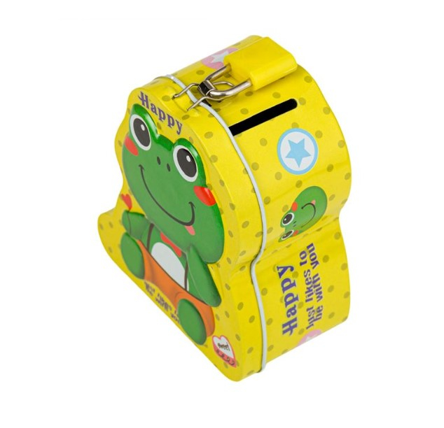 Pușculiță din metal cu lacăt și cheie Happy Frog [2]