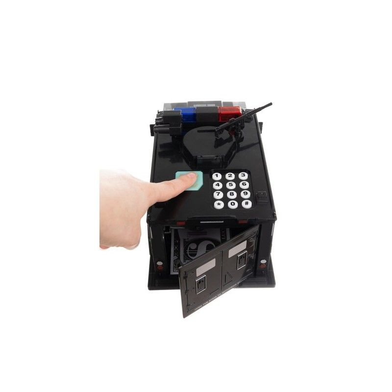 Pusculita electronica, masina de politie, cod pin, amprenta, monede si bancnote, negru [7]