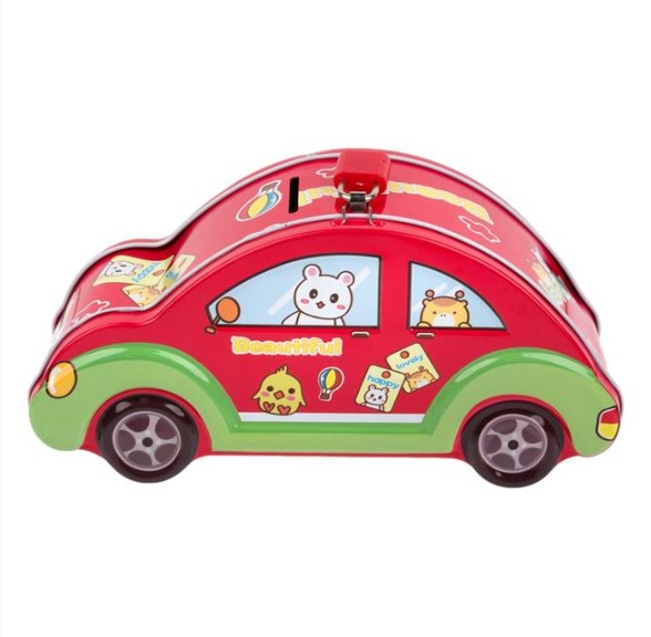 Pusculita pentru copii in forma de masinuta cu lacat [3]