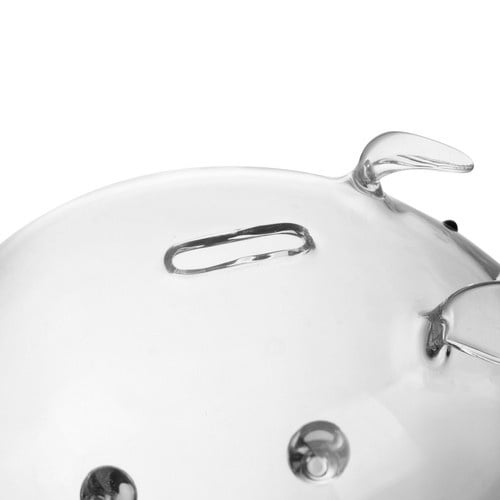 Pusculita Piggy din sticla pentru monede,transparent,12.5x18.5x12 cm [7]