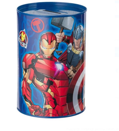 Pusculița metalică, Imprimeu Avengers, Multicolor, 10x15 cm [2]