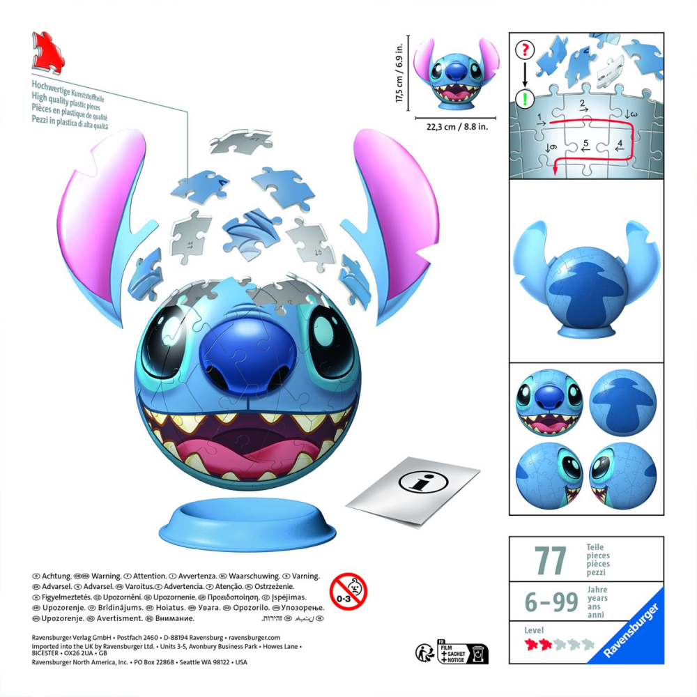 PUZZLE 3D GLOB DISNEY STITCH CU URECHI [6]