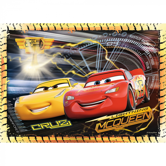 Puzzle 4 în 1 Cars - Pe Locuri  [5]