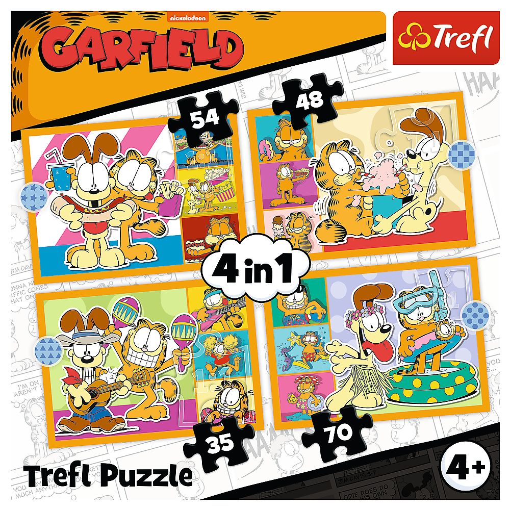 PUZZLE 4IN1 LUI GARFIELD II PLACE LASAGNA [6]