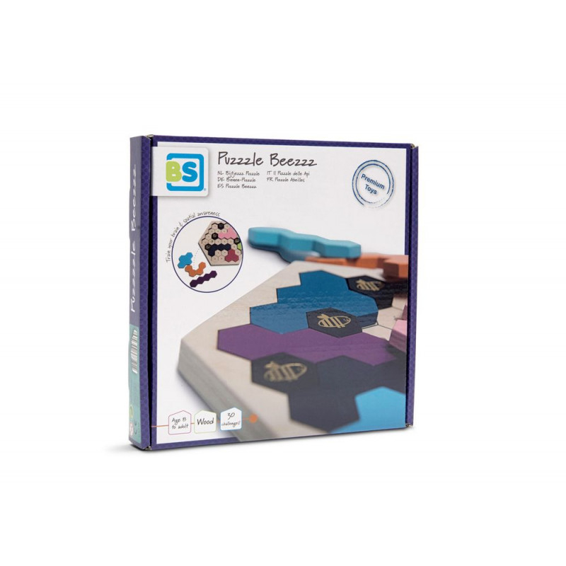 Puzzle Beezzz din lemn in forma de stup de albine,+8 ani [5]