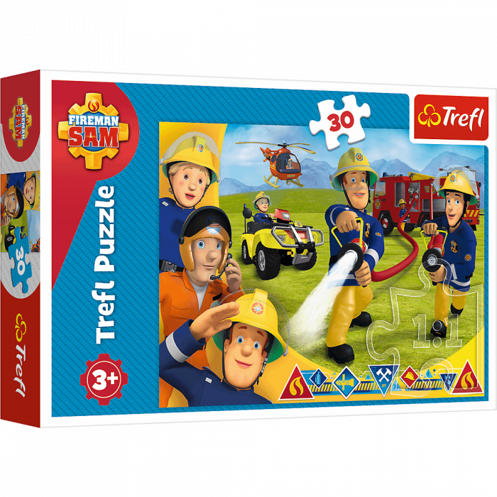 Puzzle carton 30 piese Pompierul Sam,+3 ani