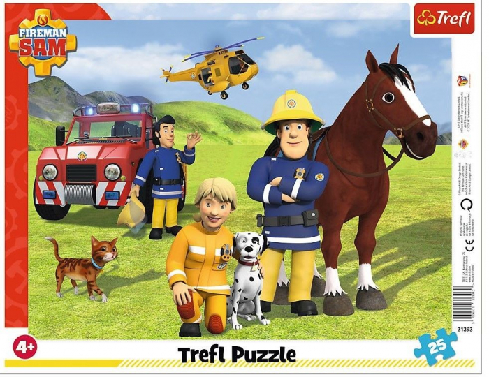 Puzzle carton tip plansa,Fireman Sam,25 piese,+4 ani