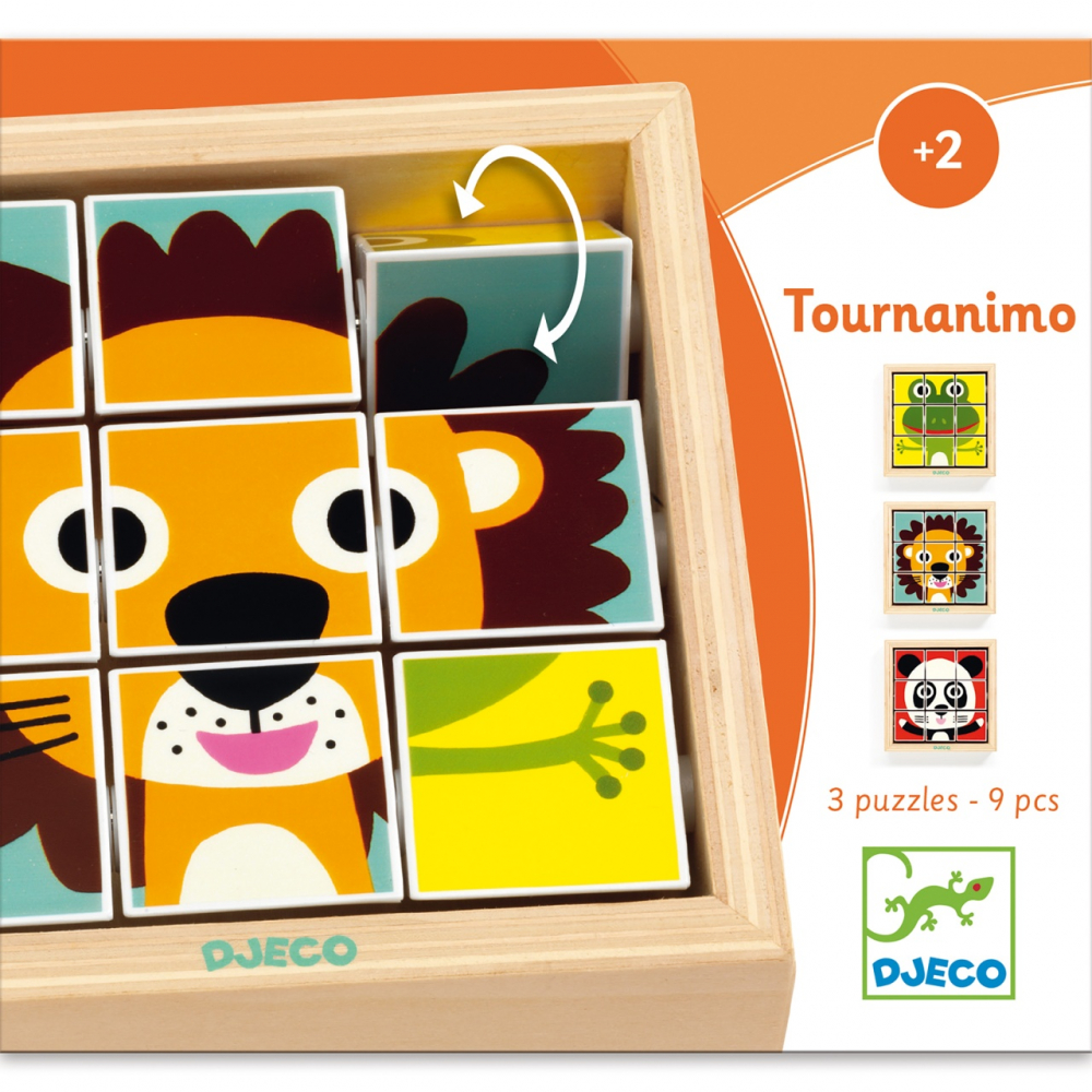 Puzzle din cuburi Tournanimo, Djeco [3]