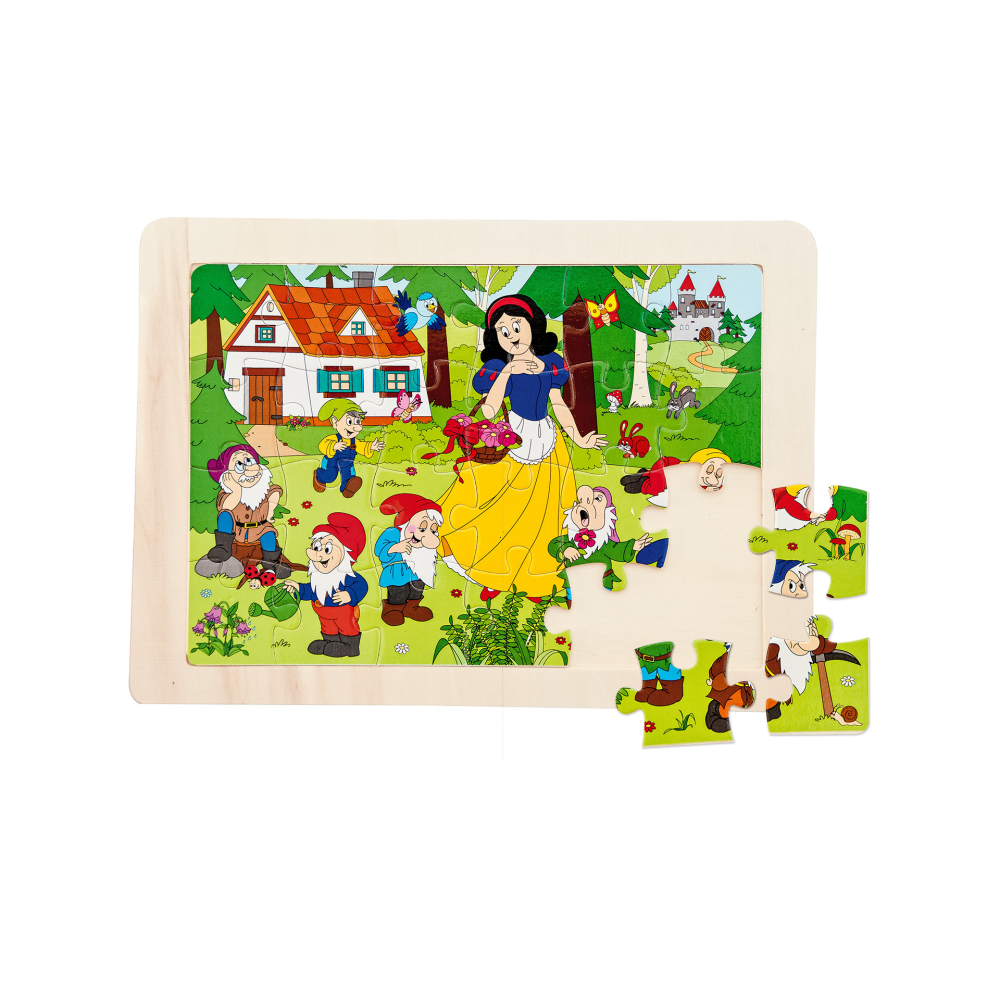 Puzzle din lemn – Albă ca Zăpada, puzzle clasic pentru copii [2]