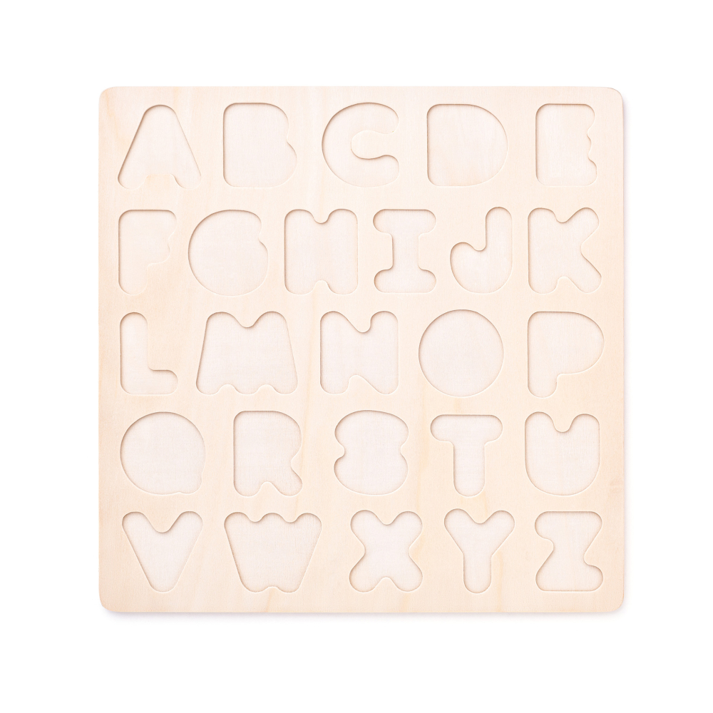 Puzzle din lemn – Alfabet A–Z, litere mari, 26 piese educative [2]