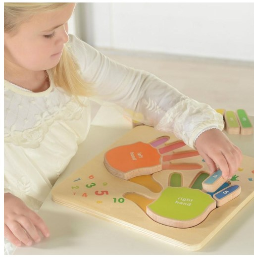 Puzzle din lemn Invata degetele si mainile [4]