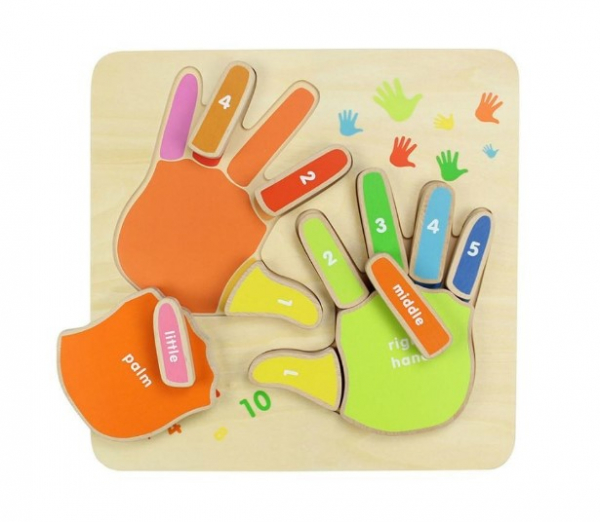 Puzzle din lemn Invata degetele si mainile [2]