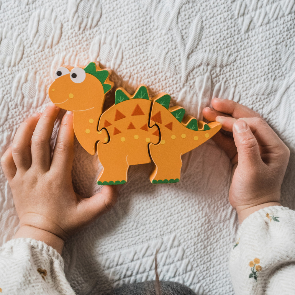 Puzzle dinozaur din lemn - Stegosaurus, Orange Tree Toys [5]