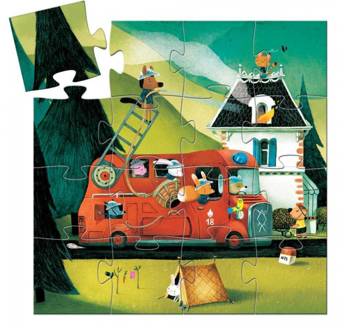 Puzzle Djeco - Mașina de Pompieri [2]