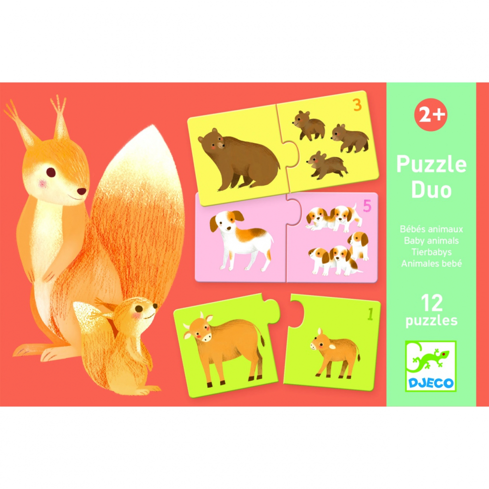 Puzzle duo asociere mama-pui, Djeco [4]