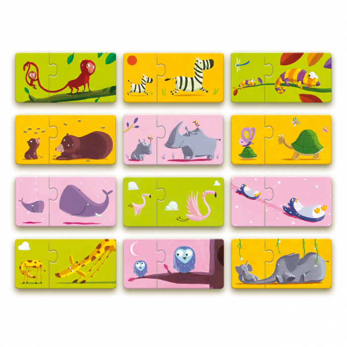 Puzzle Duo Djeco Mama și Puiul - Legături Familiale [3]