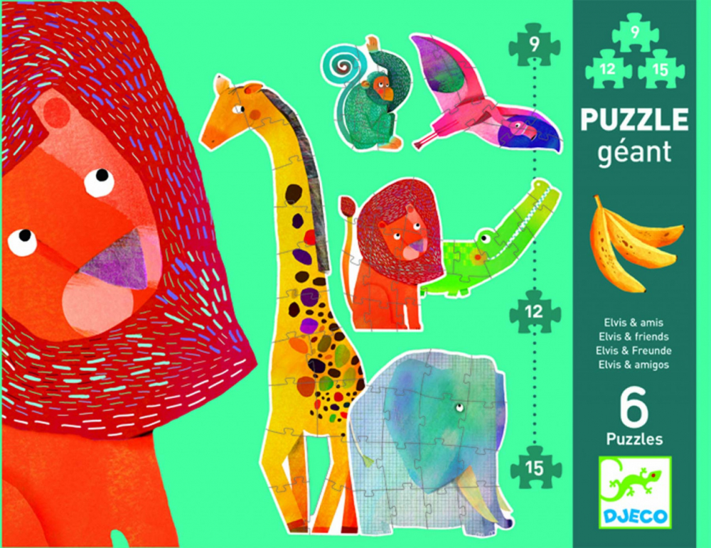 Puzzle gigant Animale din savana, Djeco