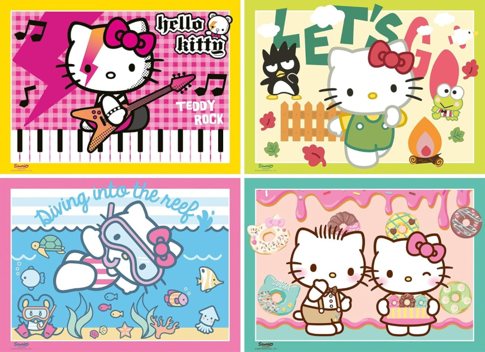 PUZZLE HELLO KITTY BUMPER PACK 4X100 [2]
