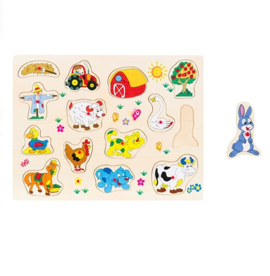 Puzzle Ferma Animale cu Butoni| AtelierulFamiliei [2]