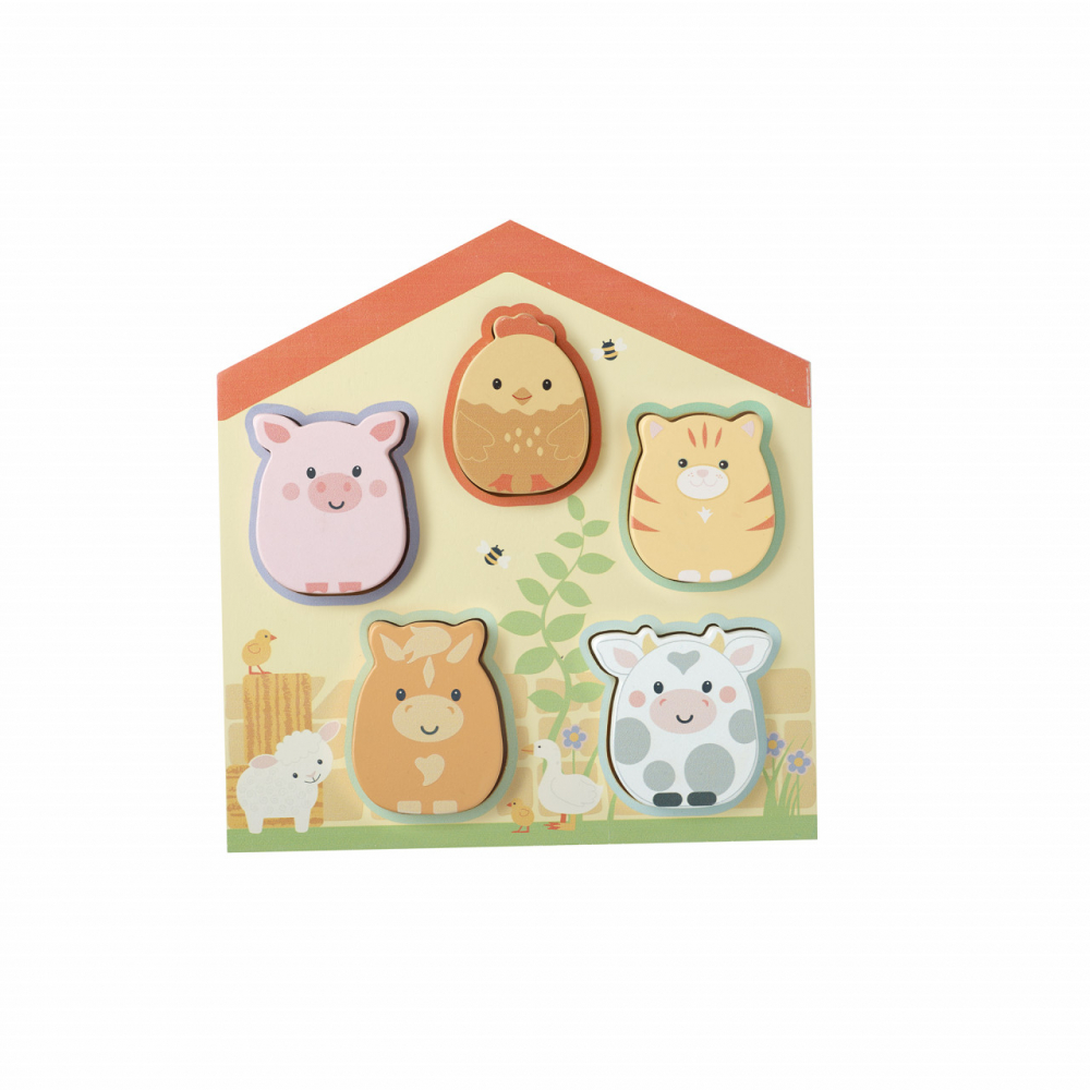 Puzzle lemn animale de ferma, Orange Tree Toys [5]