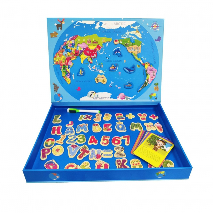 Puzzle magnetic tip carte Harta lumii [2]