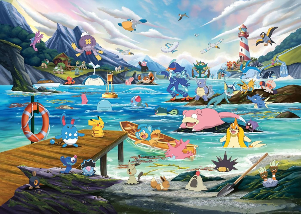PUZZLE POKEMON VAPOREON SI MAREA CALDA 1000 [2]